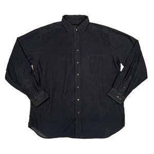 EDDIE BAUER Shirt Men's L/S Casual Button Up Checkered Collared Blue XLT